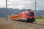 1116 084 mit Güterzug bei Preg am 3.05.2017.