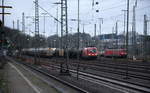 Taurus ÖBB 1116 033 von ÖBB steht in Aachen-West mit einem Kesselzug aus  Antwerpen-Waaslandhaven(B) nach Passau(D)  und wartet auf die Abfahrt nach Köln.