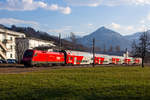 1116 266-8 als REX kurz vor Schwarzach, Richtung Bregenz/Lindau. 19.2.19