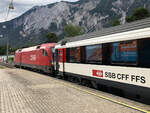 1116 169-4 kurz vor der Rangierfahrt nachdem sie den EC 164  Transalpin  von Selzthal bis nach Ötztal-Bahnhof brachte. Wurde im Anschluss wieder vorne an den Zug gekoppelt welcher dann als IC 119  Bodensee  nach Innsbruck Hbf 2 Stunden später abfuhr. Ötztal-Bahnhof am 27.06.2021