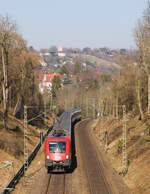 1116 191 mit IC 189 nach Zürich am 03.03.2022 im Stuttgarter Westen. 