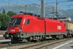 Im Grenzbahnhof Buchs(SG)/Schweiz, BB-Taurus  1116 249 , 1.7.2008