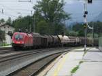 1116 119 mit einem Gterzug am 5.8.2008 in Brixlegg.