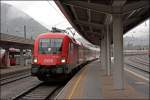 1116 098 hat den OEC 161  Voralberg , Zrich HB - Wien Westbahnhof, in Buchs(SG) bernommen und erreicht den Bahnhof Kufstein. (07.07.2008)
