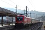 1116 096-7 fhrt mit IC 188 von Bozen nach Mnchen in INnsbruck Hbf ein.