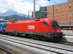 Hauptbahnhof Innsbruck am 16.07.2004. An dem Tag waren einige 1116er abgestellt, u.a. auch 1116 193.