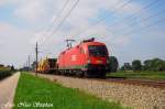 Volles Ballett hie es fr 1116 178-3 mit ihrem kurzen Bauzug auf der Fahrt gen Linz,Pasching (sterreichurlaub 18.08.09)