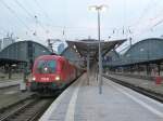 EC 113 mit 1116 031 wartet auf die Abfahr aus Frankfurt Hbf in Richtung Klagenfurt. 7.2.11