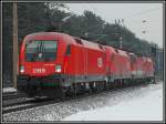 Der sonntgliche Lokzug von Bruck an der Mur nach Wien angefhrt von 1116 149 am 26.2.2006 bei der Durchfahrt in St.