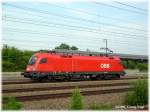 1116 274-0 als Tfzf nach Karlsruhe am 5.7.06 in Vaihingen (Enz). Dort wird sie einen Gterzug nach Mannheim bernehmen.