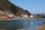 1116 184 mit IC 860 am 07.03.2014 bei Kiefersfelden.