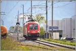 Aus Lustenau erreicht die 1116 103 den Grenzbahnhof St.Margrethen.