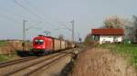 1116 026 mit Güterzug bei Hilperting (01.04.2014)