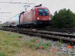 1116 191 mit Zugleistung REX7614 bei der Ausfahrt Bruck/Leitha; 140701
