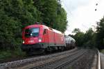 ÖBB 1116 076 ebenfalls am 25.06.2014 mit einem gemischten Güterzug bei Mariaort und auch gen Regensburg.