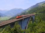 1116 XXX mit EC 111 (München Hbf - Klagenfurt Hbf) am 5.7.2015 auf der Pfaffenberg-Zwenberg-Brücke.