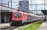 Railjet 167 erreichte heute ausserplanmässig Buchs mit der Re 4/4 II 11200.