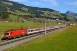 Bei der Trennstelle zwischen Kirchberg in Tirol und Brixen im Thale gelang dann diese Aufnahme des SO-IC 80862, geführt von 1116.120 (26.