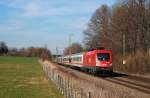 1116 159 mit IC 2083 nach Berchtesgaden, bei Grokarolinenfeld (06.03.2007)