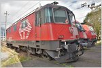 DB 185 125-2, ÖBB 1116 087 und SBB 420 225 in Buchs SG. (03.10.2016)