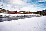 1116 245-0 zieht nach nun vier Jahren den letzten railjet durch das Obere Drautal nach Lienz.