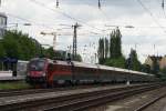 1116 205 + 1116 210 mit Railjet in Mnchen Heimeranplatz am 30.05.09