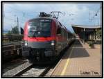 Railjet Taurus 1116 200-5 Wifi Karriere - Express bei der Einfahrt in den Bahnhof Knittelfeld 5.5.2007