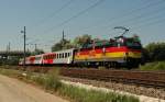 EM-Lok Deutschland 1116 036-3 schiebt den REX1786 Linz - Passau bei Neumarkt-Kallham in Richtung Schrding (28.07.2008)
