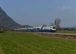 1116 251 mit dem Ski-Austria-Railjet am 08.03.2014 bei Niederaudorf.