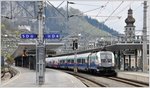 Rj661  Ski Alpin  auf dem Weg nach Wien Flughafen beim Halt in Feldkirch unweit der Schattenburg. (09.04.2016)