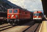 Im Juli 1995 treffen sich 1141 001-6 und 6010 001-3 im Bahnhof St. Michael