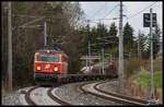 Durch die Wälder des grünen Murwaldes zwischen Zeltweg, Judenburg und Weisskirchen zieht die 1142.567 den 54056 aus Villach nach Wien. Zeltweg 06.04.2017