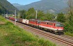 Oldies but Goldies, auch im Jahr 2022 gibt es noch Tandems der Baureihe 1142, so auch am  am Morgen des 23. Juli als die 1142 647 und die 1142 668 den Zug 54970 von Graz Verschiebebahnhof nach Linz Verschiebebahnhof bespannten und von mir   zwischen Frohnleiten und Mixnitz fotografiert wurden. Letzters Triebfahrzeug die 1142 668 wurde in den letzten Wochen vom aktiven Dienst abgezogen und in der Produktion Graz abgestellt.