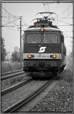 Im strmenden Regen fhrt E-Lok 1142 633 mit R 4217 von Bruck an der Mur nach Unzmarkt.
Zeltweg 14.07.2008