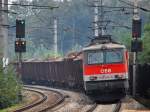 1142er Tandem mit 1142 614 an der Spitze kurz vor der Einfahrt in die Hst. Wien Praterkai am 18.9.2009