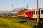 1144 092-4 schiebt ihren REX in Richtung Dornbirn aus Hohenemes kommend. 22.5.17