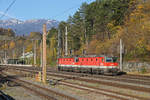 Am Morgen des 4.11.17 warten 1144.124+203 als LZ nach Gloggnitz auf die Ausfahrt in Payerbach/R.