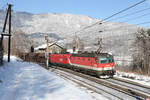 1144.284+1116 fahren mit dem GAG-49417 durch die Hst.Küb am 24.2.18