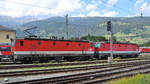 Die Elektrolokomotiven 1144 050-2 & 1144 009-8 der ÖBB waren Ende August 2019 am Bahnhof Lienz zu sehen.