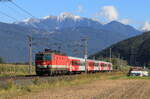 1144 239 mit dem REX 5388 (Innsbruck Hbf-Landeck-Zams) bei Rietz 16.10.21