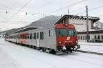 BB Steuerwagen 80-73 071-7 (hinten 1144 239-9) mit 5452, Seefeld in Tirol, 29.12.2004