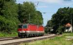 1144 238-1 und 225-8 als Tfzf gen Salzburg in Aling 4.6.11