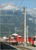 Die 1144 261 vor der grandiosen Kulisse der Nordkette in Innsbruck am 15.