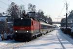 1144.116 SLp 98272 in Riedenburg am 14.2.13 fr die Bereitstellung des Ec 195 nach Mnchen Hbf. Da zur Zeit SEV zwischen Bregenz - St.Margrethen ist fkommen 1116/1144 zum Einsatz. 