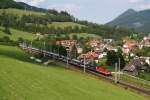 1144 108-8 + 1116 126-4  Licht ins dunkel  Spital am Semmering (2.07.2013)
