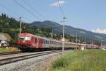 80-73 093-1 und 1144 218 mit OIC 514 Bischofshofen-Innsbruck Hauptbahnhof bei Brixen im Thale am 22-7-2013.