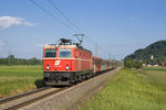 Am 18. Mai 2016 ist 1144 040 mit SB 4148 (Spielfeld-Straß - Graz Hbf) bei Neudorf ob Wildon unterwegs.