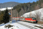 1144.094 durchfährt mit EC-158 den Bhf.Breitenstein am 28.1.17