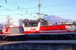 Am 28.12.2008 konnte ich die mit Wortmarke beklebt 1163 011 bei einer Verschubfahrt in Salzburg Hbf fotografieren.