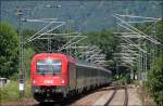 Teleaufnahme auf die 1216 236, die am 03.07.2008 den OEC 162  TRANSALPIN , von Wien West nach Basel SBB, nach Buchs(SG) schleppt. 
